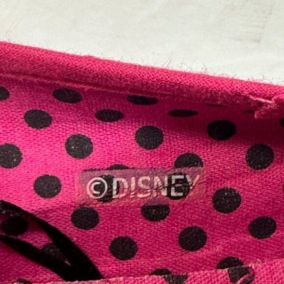 Disney Minnie Mouse Womens Slip-On Canvas Shoes Sz 7 Minnie Mouse Pink Interior - Picture 5 of 9